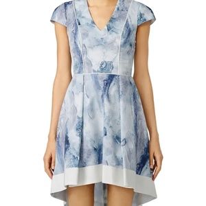 NWOT Nha Khanh Ayla Blue White Watercolor Dress